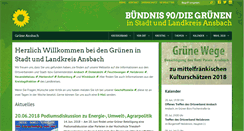 Desktop Screenshot of gruene-ansbach.de